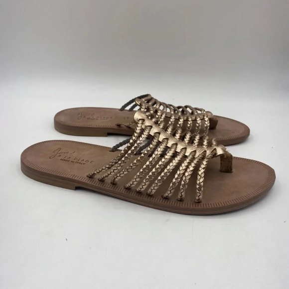Joie Sahara Metallic Leather‎ Sandals Womens Size 9.5 40 - Picture 1 of 8